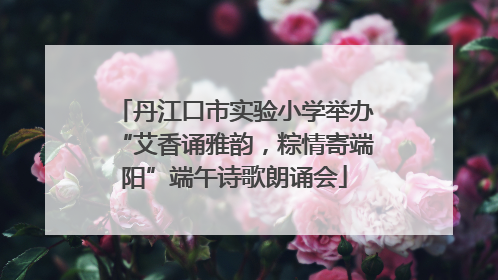 丹江口市实验小学举办“艾香诵雅韵，粽情寄端阳”端午诗歌朗诵会